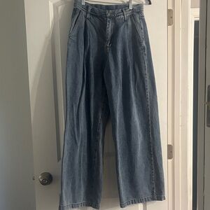 Vici Blue Wide-Leg Denim Jeans